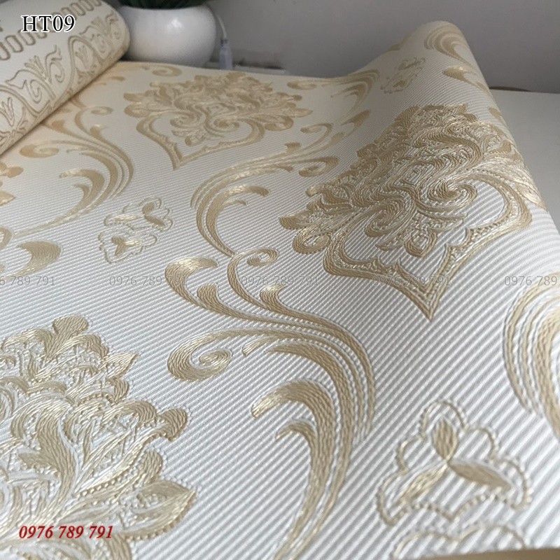 [Lohman]Giấy Dán Tường Hoa Văn Châu Âu Cổ Điển Cao Cấp  Cho Sapa Phòng Khách Phòng Ngủ Lụa Không Keo Khổ 53cm