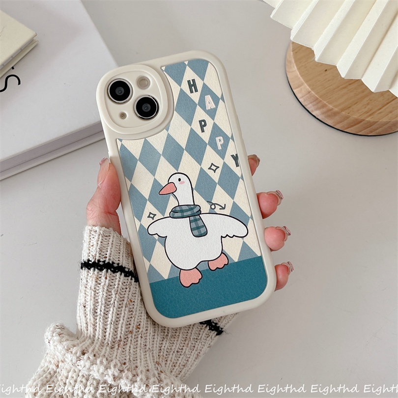 Ốp Điện Thoại Silicon Mềm Hình Chú Vịt Vui Vẻ Cho iPhone 13 12 11 Pro Max X Xr Xs Max 8 7 6 Plus SE 2020