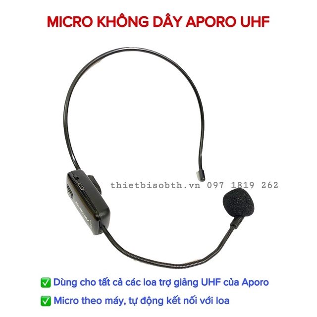 Micro không dây Aporo UHF hàng theo máy