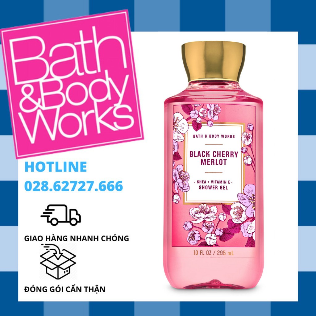 Sữa Tắm Toàn Thân Bath &amp; Body Works Black Cherry Merlot Shower Gel (295ml)