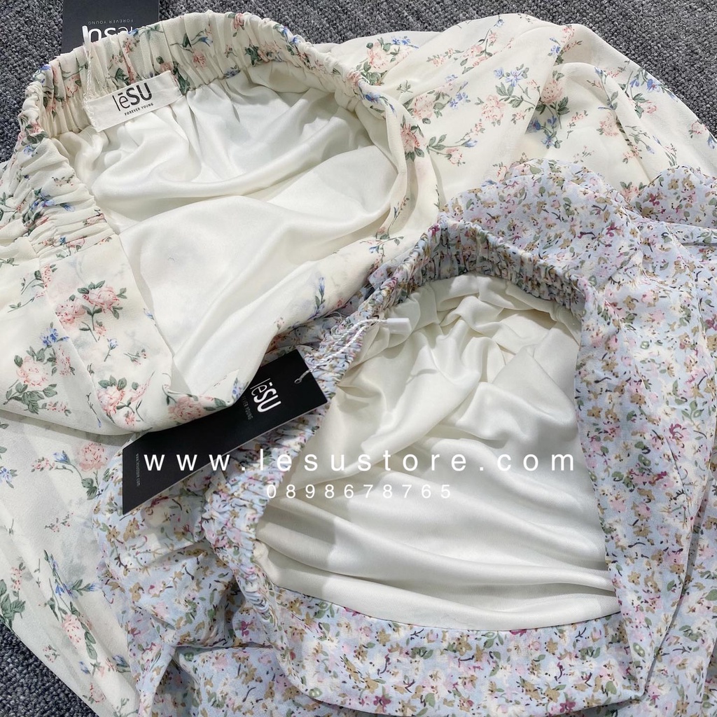 ẢNH TỰ CHỤP Chân váy maxi voan hoa xoè lưng phối thun