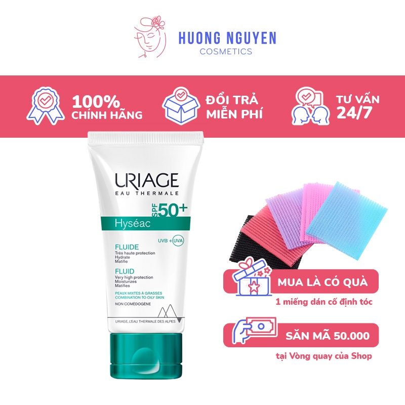 Kem Chống Nắng Uriage Hyseac Fluide SPF50+ 50ml