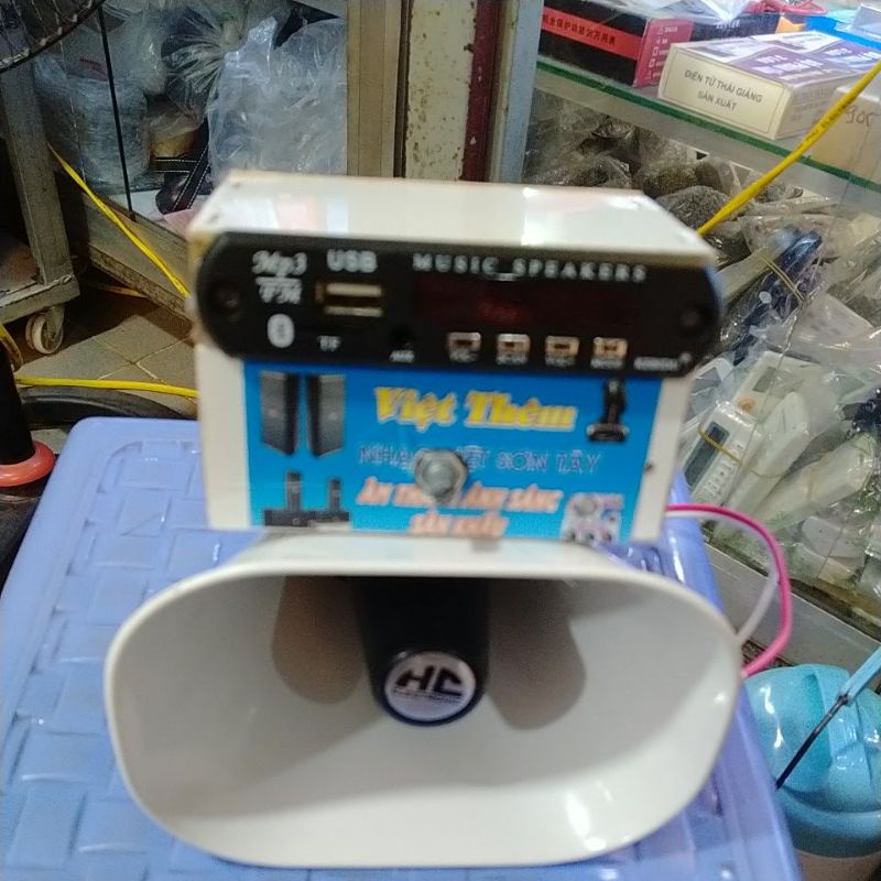 Bộ cơ loa bán hàng chạy 12v có Bluetooth
