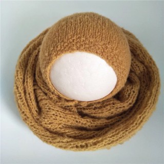 Combo khăn quấn và nón newborn