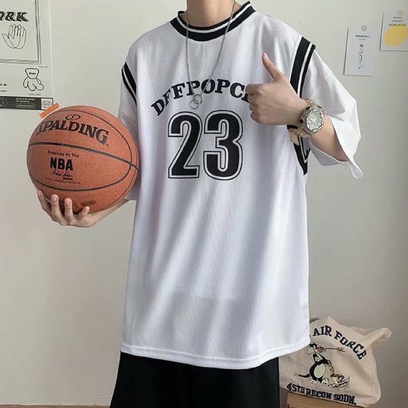 Áo Thun Nam Nữ Unisex Tay Lỡ Số 23, Áo Phông Tay Lỡ Unisex Form Rộng Oversize Kiểu Dáng Thể Thao | BigBuy360 - bigbuy360.vn