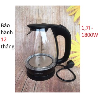 Ấm siêu tốc thủy tinh lock&lock ejk432 1.7l bảo hành chính hãng 12 tháng