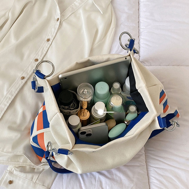 Túi Xách Đeo Vai Vải Bạt Ngăn Chứa Rộng Thời Trang Nữ