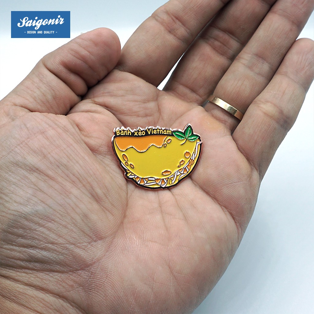 Pin Cài Áo Bánh Xèo Saigonir-Huy Hiệu-Ghim Cài Áo, Mũ, Balo, Túi Xách-Enamel Pin-Vietnam Souvenir-Quà Lưu Niệm Việt Nam