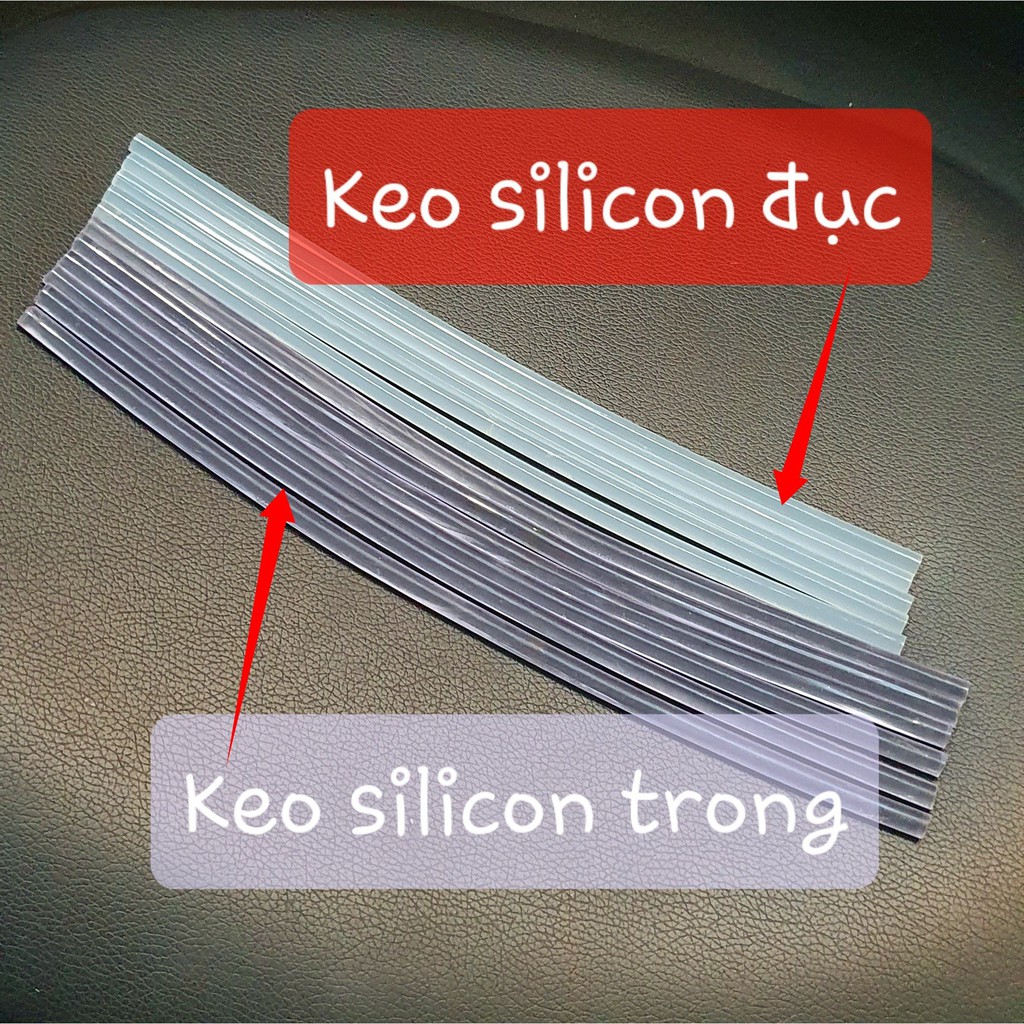 Bộ Dụng Cụ Gồm Súng Bắn Keo Silicon và 5 Cây Keo 6mm Màu Trắng Đục