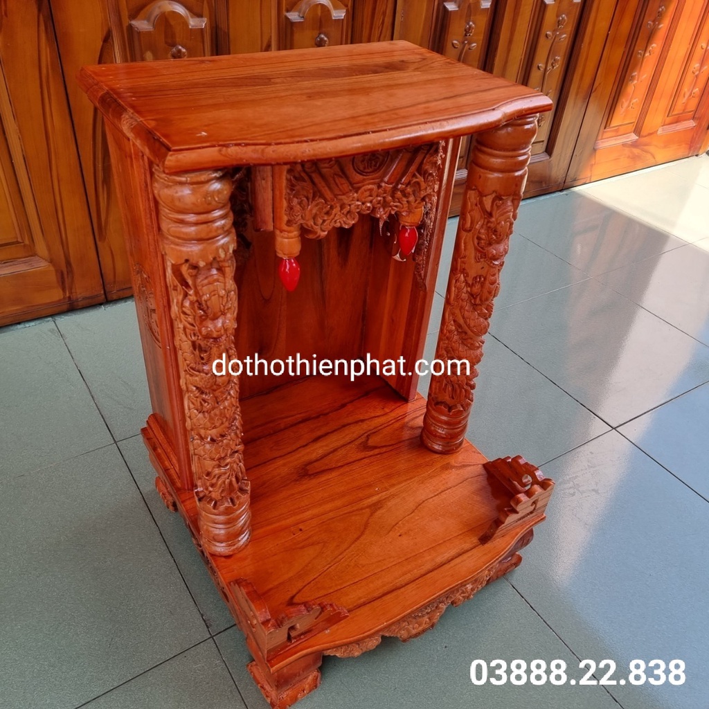 Bàn thờ thần tài thổ địa gỗ xoan ngang 42cm x 61cm rẻ nhất thị trường