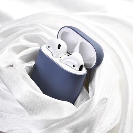 Vỏ Bảo Vệ Hộp Đựng Tai Nghe Airpods Bằng Silicon 14 Màu Trơn Đơn Giản