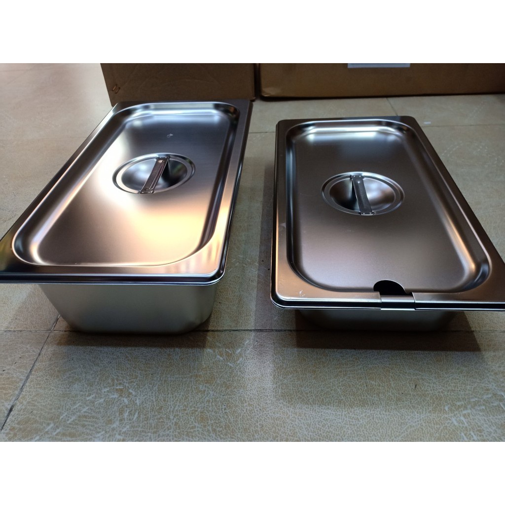 Khay GN 1/3 Đựng Thạch Topping Đựng Thực Phẩm Đựng Pate (có nắp)