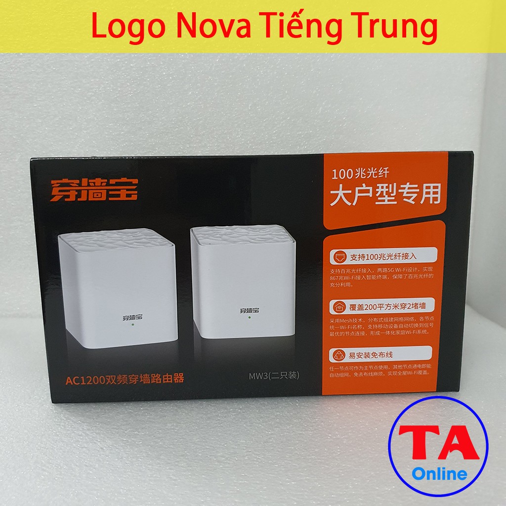 [Mã ELMS5 giảm 7% đơn 300K] Bộ 3 Cái Wifi Mesh Tenda Nova MW3 - Ghép Nối Không Dây Cho Vùng Phổ Sóng Rộng Hơn 300m2