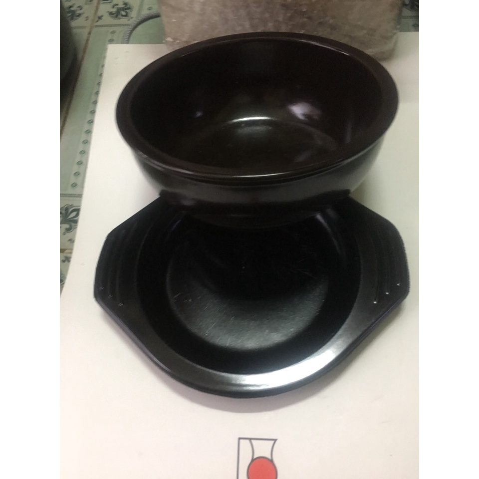 Tô đất HEROCA màu nâu đựng cơm trộn, mỳ cay thương hiệu DongHwa Hàn Quốc có đế/ không đế nhiều size