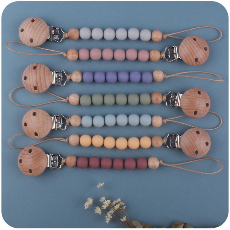 Dây Kẹp Núm Vú Giả Bằng Silicone Không BPA DIY Cho Bé Sơ Sinh