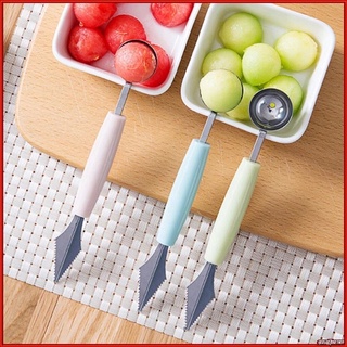 Thìa múc kem, tạo hình hoa quả 2 đầu thép không rỉ