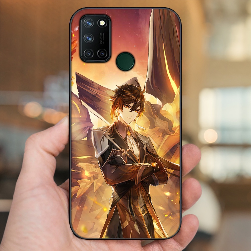 Ốp lưng Realme C17, 7i viền đen in hình Zhongli Genshin Impact