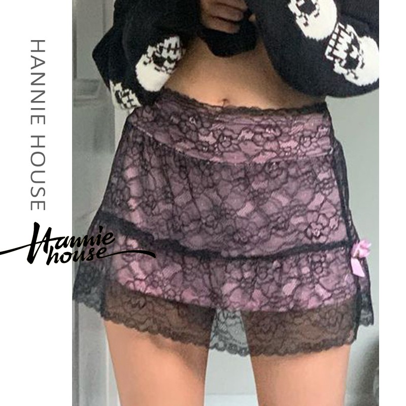 Chân váy chữ A phối ren hai lớp thời trang cho nữ | BigBuy360 - bigbuy360.vn