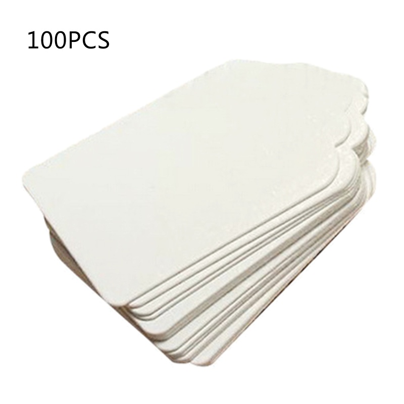Set 100 Tấm Thẻ Giấy Kraft Phối Ren Dùng Để Trang Trí Thiệp / Trường Học