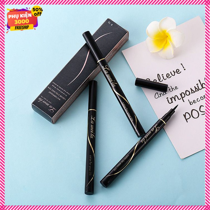 Kẻ mắt nước Lameila Waterproof liquid eyeliner pen nội địa trung nhỏ gọn tạo đuôi mắt và chiều sâu cho đôi mắt thu hút