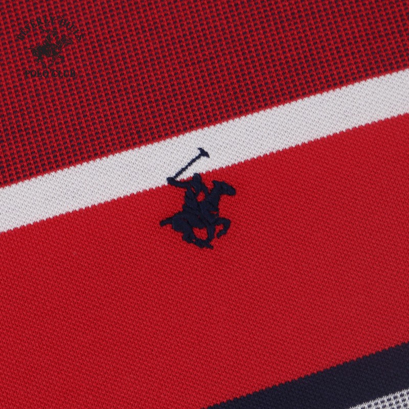 Beverly Hills Polo Club - Áo thun Ngắn tay Nam Slimfit Đỏ rượu WR- BHPC TSMRSS20TL106