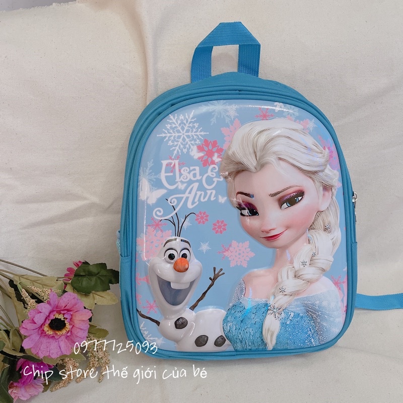 Ba lô cho bé , ba lô hình công chúa Elsa dành cho bé tiểu học , siêu nhẹ và chống nước
