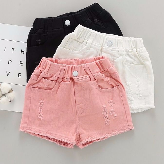 Quần short denim thời trang mùa hè 2021 mới năng động cho bé gái