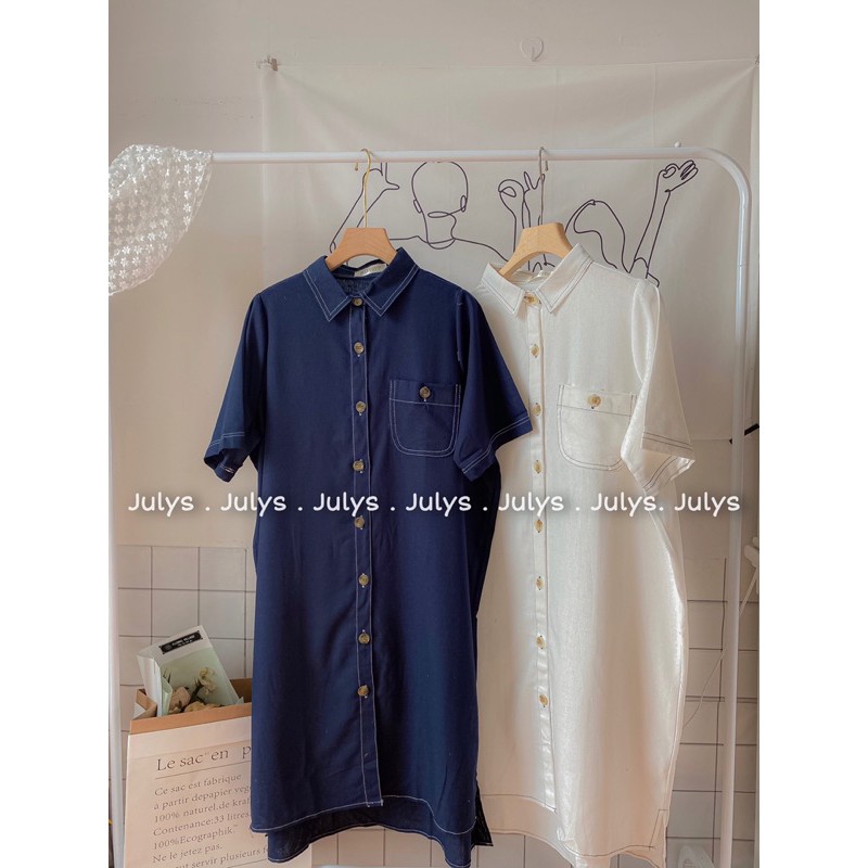 [Mã FATHANG5 giảm 10K đơn 50K] Váy sơ mi linen (ảnh thật shop chụp kèm video) | BigBuy360 - bigbuy360.vn