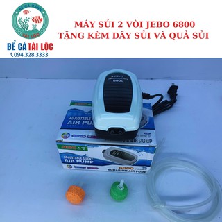 Máy sủi Oxy  2 vòi JeBo 6800 ,Máy tạo oxy,  máy sục oxy cho bể cá ,hồ cá