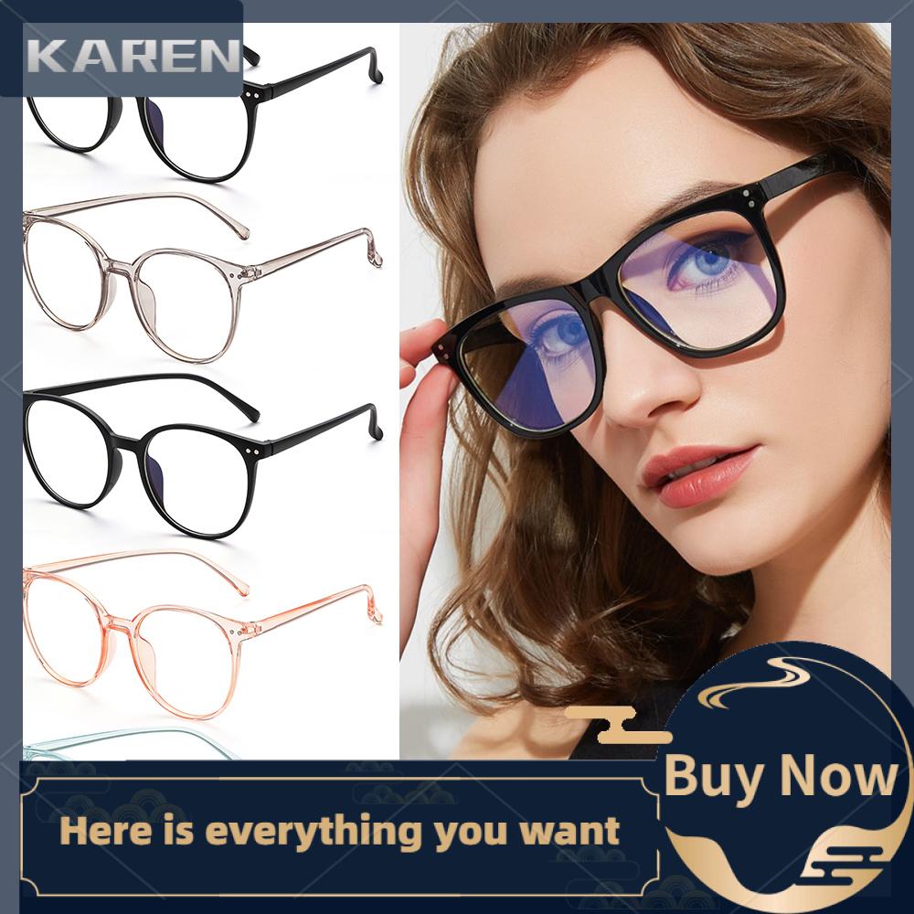 Mắt Kính Gọng Tròn Siêu Nhẹ Chống Tia Sáng Xanh Thời Trang Cổ Điển Dành Cho Văn Phòng