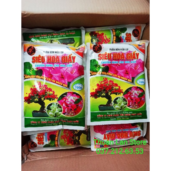 Phân Bón Hữu Cơ Siêu Hoa Giấy Chuyên Dùng Cho Hoa Giấy gói 700g