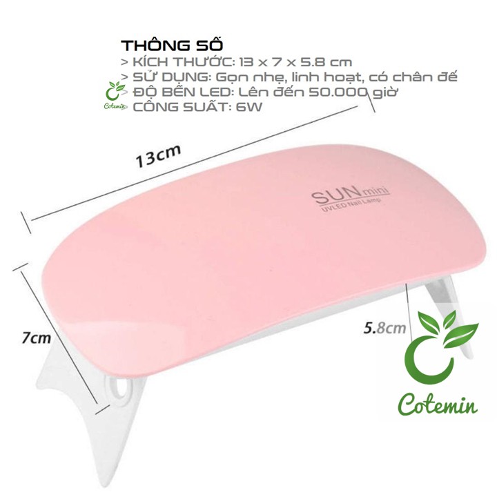 Máy hơ Gel SUN Mini 6W chính hãng có bảo hành COTEMIN