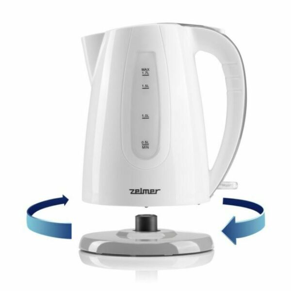 Ấm siêu tốc Zelmer CKE820, 1.7 LÍT, 2200W, , đun sôi nhanh, tự động ngắt, chất liệu nhựa cao cấp