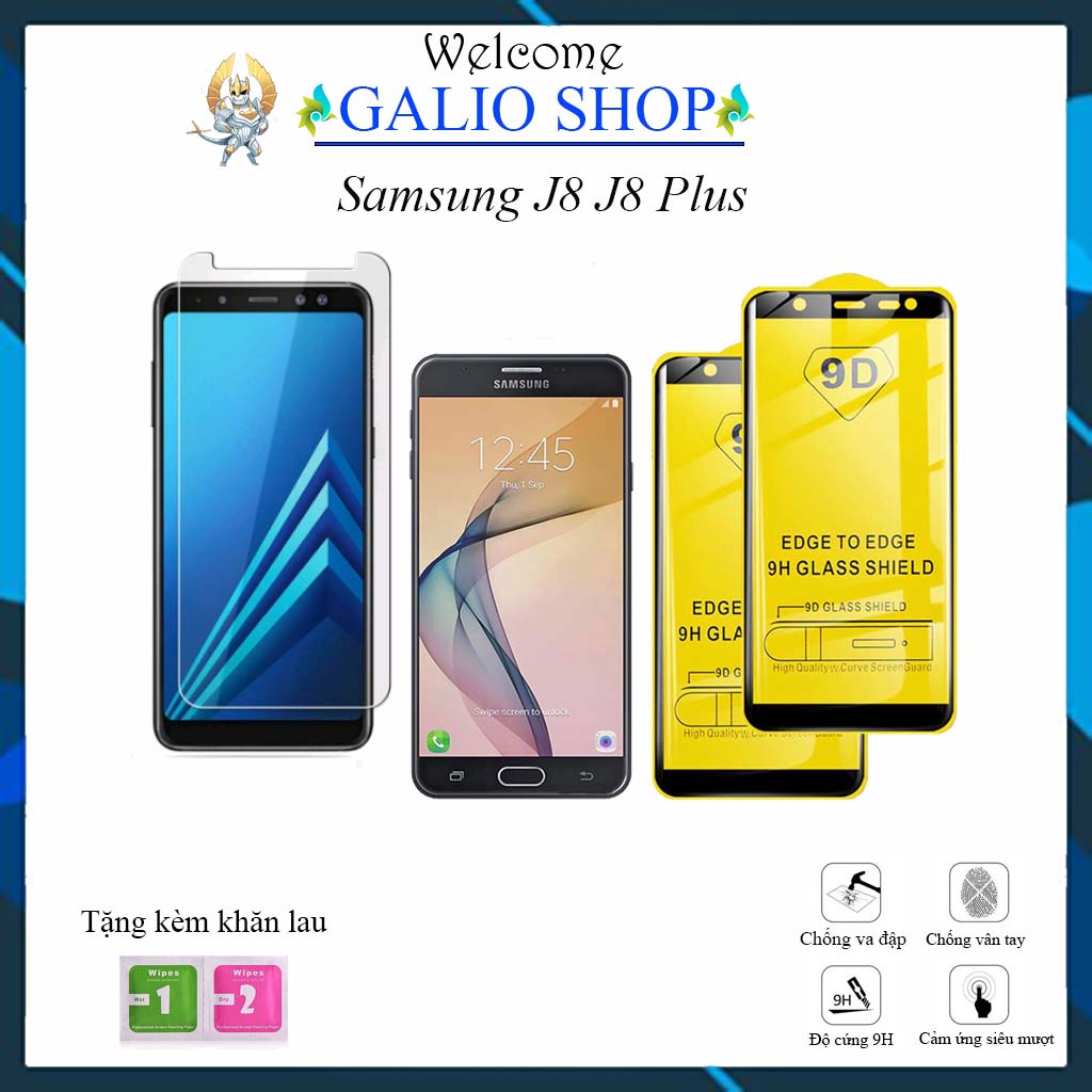 Kính cường lực Samsung J8 J8 Plus Full màn cao cấp 9D độ cứng 21H siêu mượt chống bám vân tay [FM]