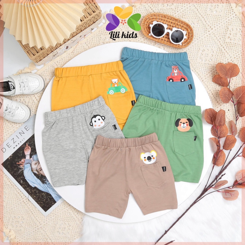 Quần Đùi Chục Cho Bé Trai Bé Gái LILIKIDS Quần Chục Đùi Chất Thun Lạnh QC07