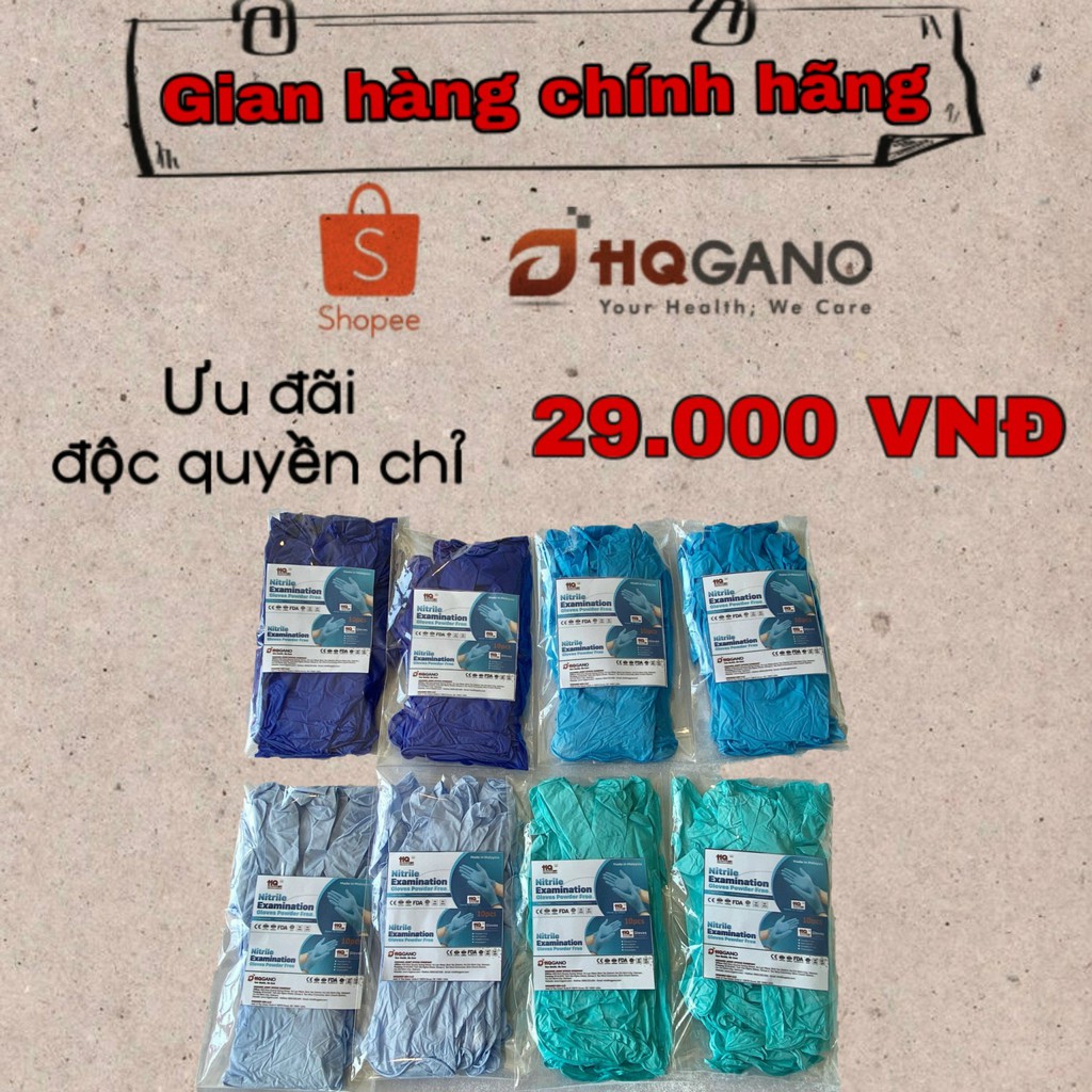 Set 10 cái (5 đôi) Găng Tay Y Tế Nitrile Malaysia Chuyên dụng Phun Xăm, Nhuộm Tóc