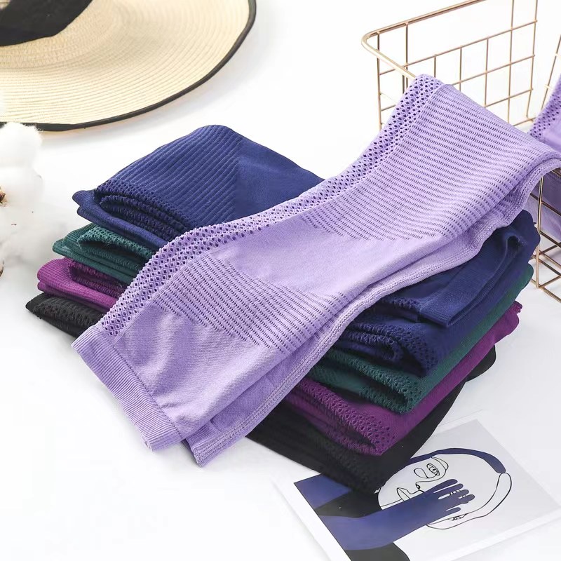 Quần Tập Yoga Lưng Cao Thiết Kế Khoét Lỗ Thoáng Khí Nhanh Khô Thời Trang Cho Nữ 19032