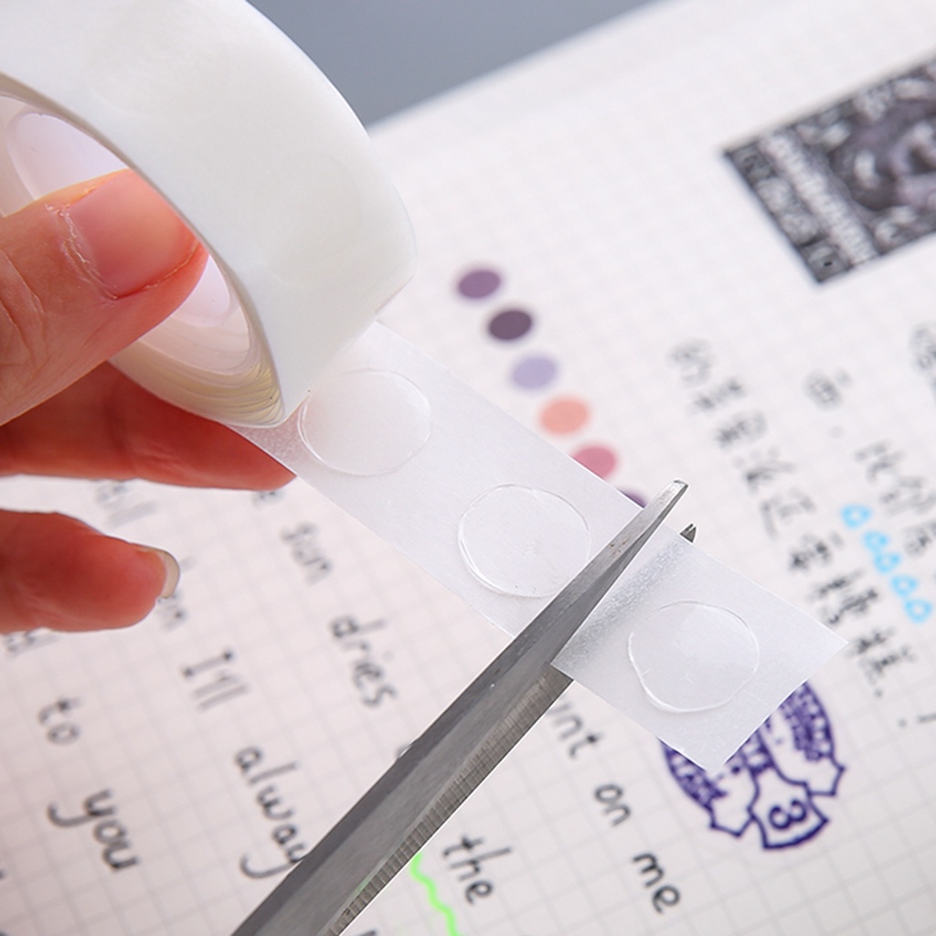 100 gói cuộn băng dính hai mặt trong suốt chấm bi Hình dán bong bóng sinh nhật / đám cưới Tự làm