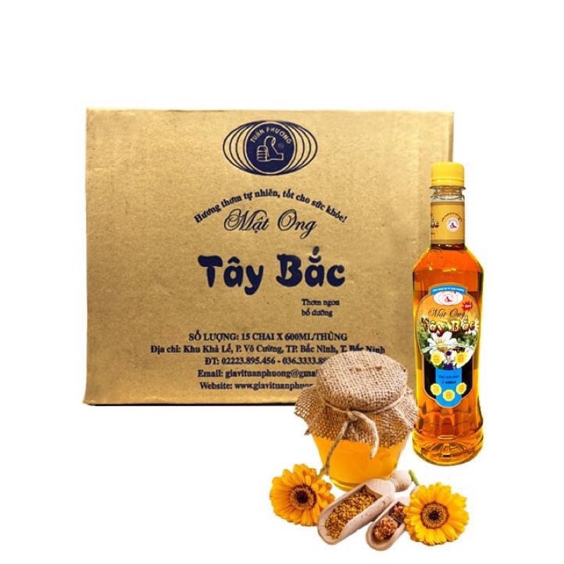 Mật ong Tây Bắc chuyên nấu ăn, pha chế chai 600ml