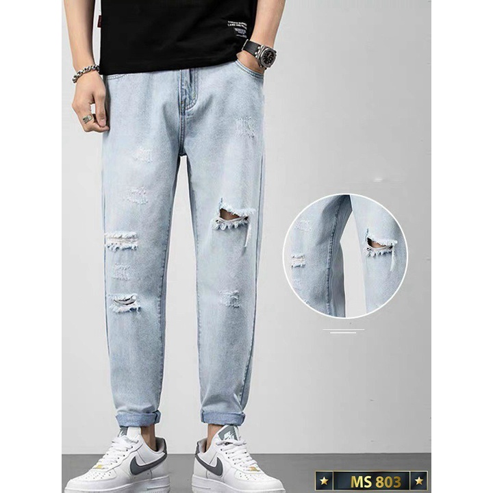 Quần baggy nam rách from suông,rộng cao cấp -phong cách hàn quốc hottrend Lady-Hn Store88 vn3