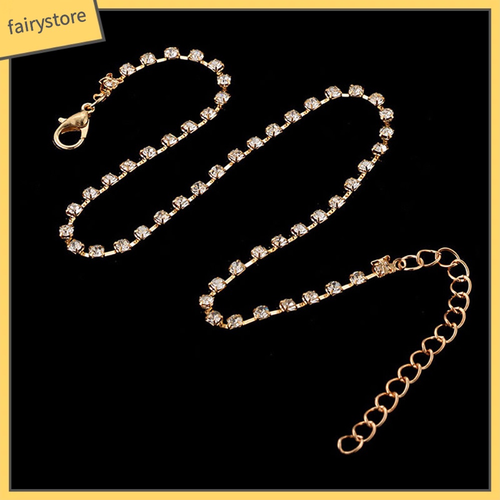 Vòng cổ choker đính trang trí kim cương giả phong cách thời trang dành cho nữ