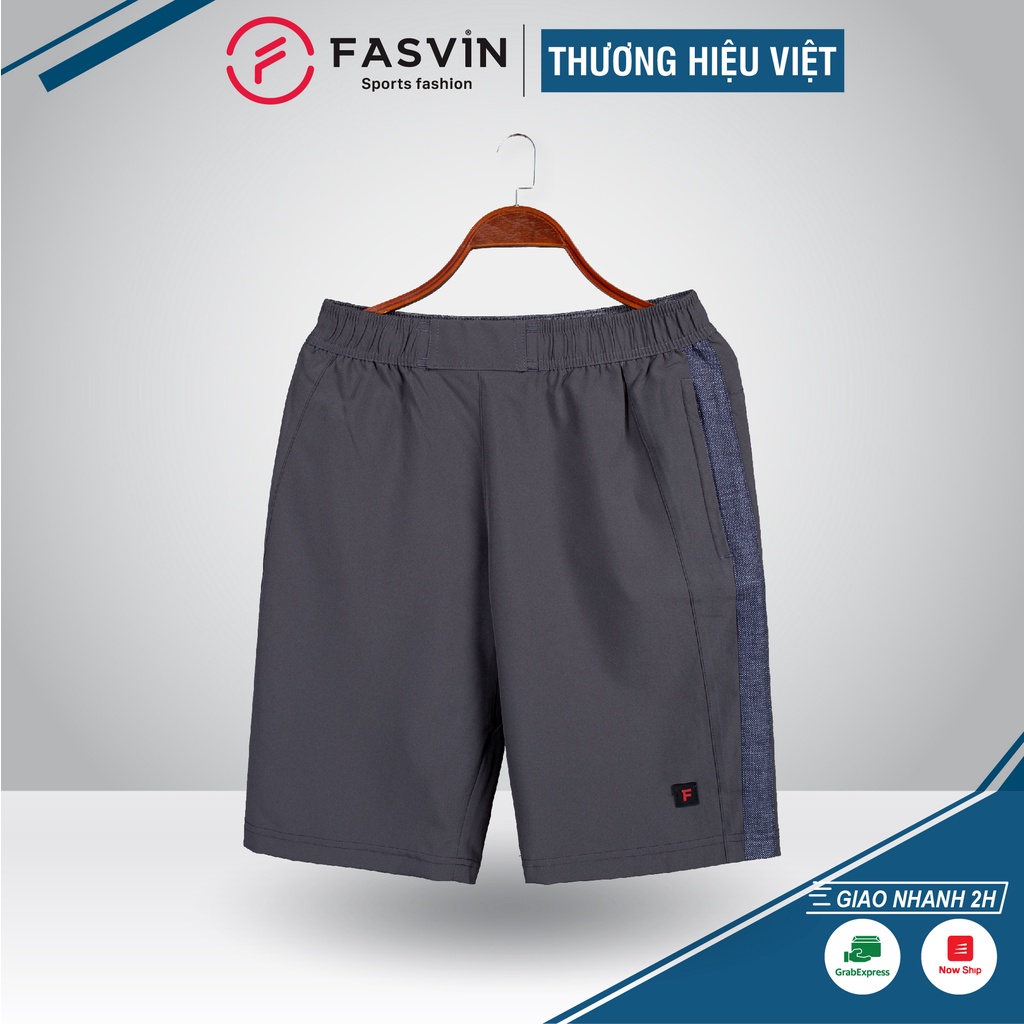 Quần short thể thao nam Fasvin T20269.HN thiết kế mạnh mẽ khoẻ khoắn chất liệu co giãn thoải mái