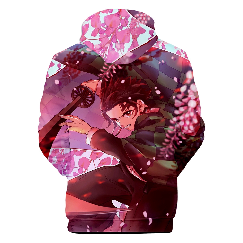 Áo hoodie dài tay in hình anime Kimetsu No Yaiba thời trang