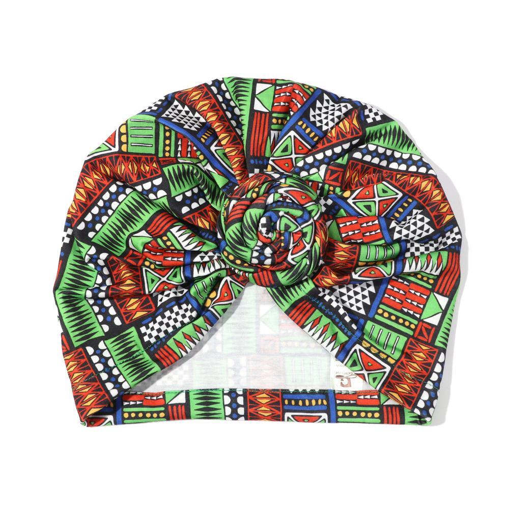 Orentlii Mũ Trùm Đầu Bằng Cotton Mềm Mại In Họa Tiết Hoa Thắt Nút Trước