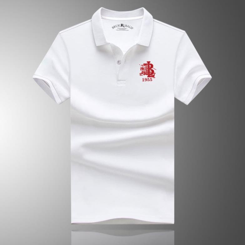 BURBERRY Áo Thun Polo Tay Ngắn Dáng Ôm Thời Trang Châu Âu Cho Đàn Ông Trung Niên !