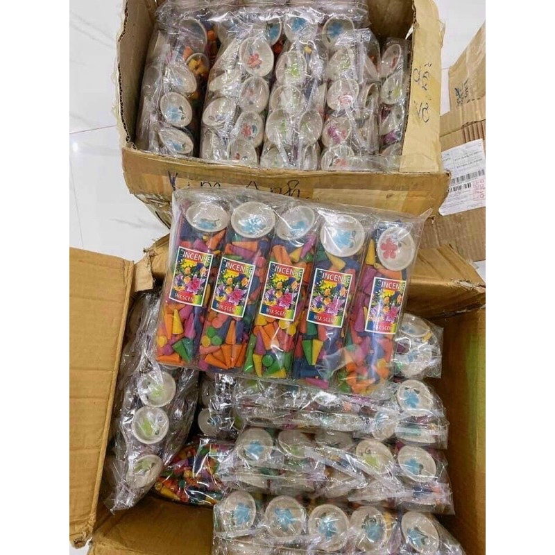 GÓI 100 VIÊN Nụ Trầm Hương KÈM CHÉN THÁI LAN CHÍNH HÃNG