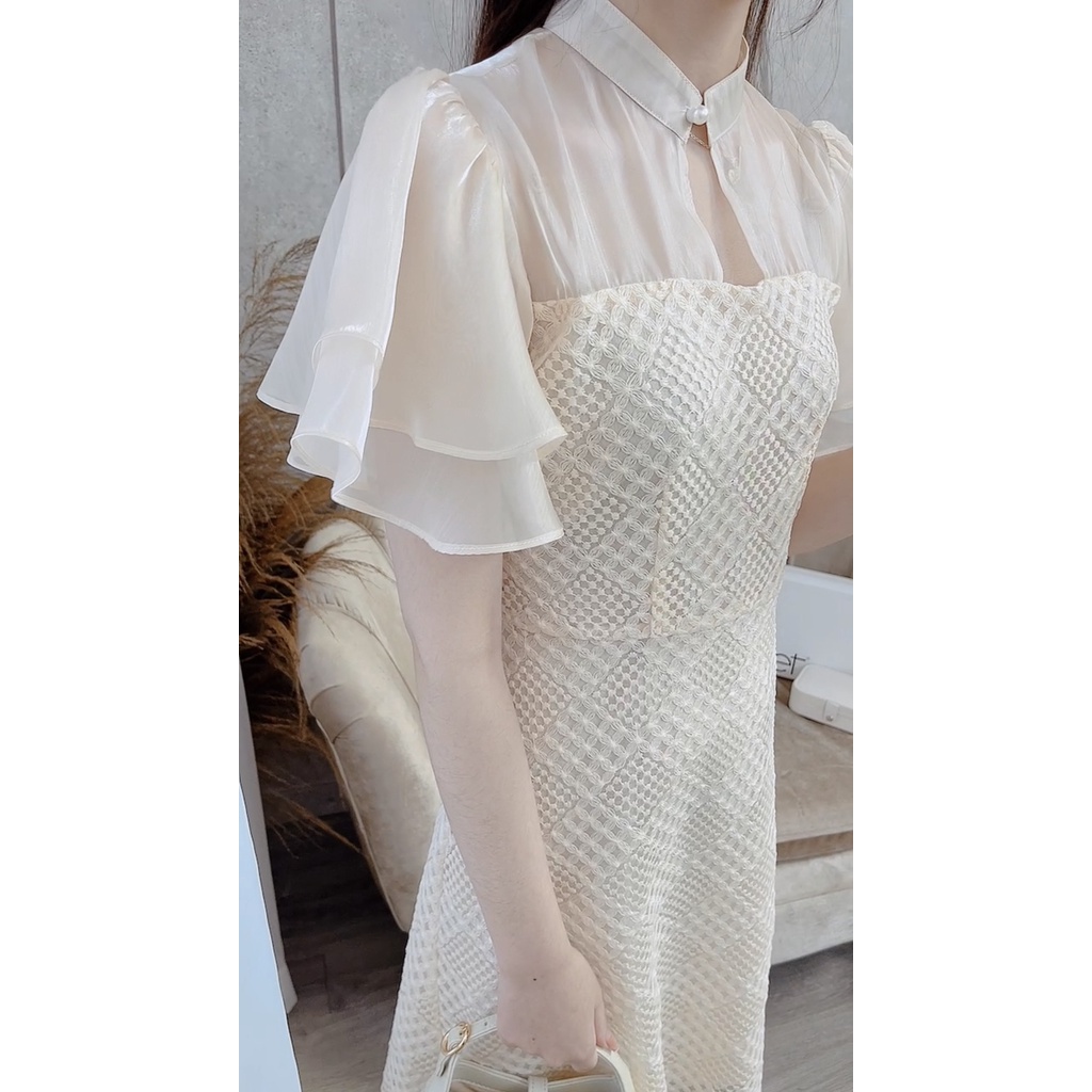ĐẦM REN PHA TƠ ORGANZA by MULLET