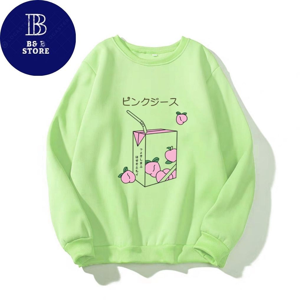 ÁO SWEATER NỈ UNISEX IN HỘP SỮA CHỮ NHẬT ÁO SWEATER FORM RỘNG NAM NỮ NHIỀU MÀU