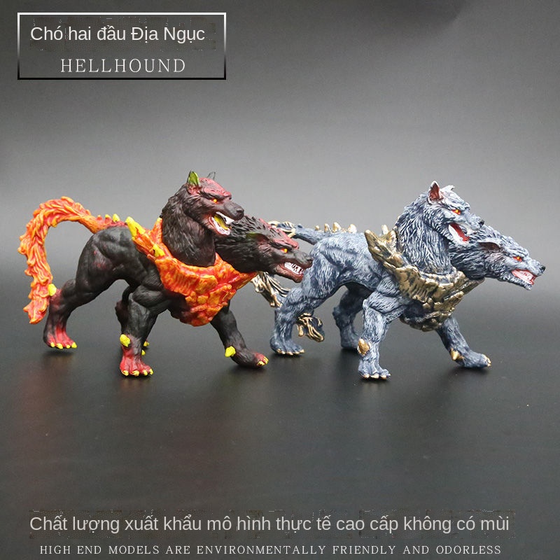 AXuất khẩu rắn mô hình địa ngục chó hai đầu bảo vệ xem tuyết hang động sói môi trường vật liệu trang trí không mùi