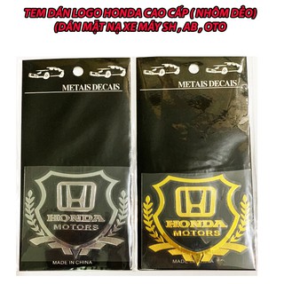 Tem logo honda hàng cao cấp dùng cho ôtô , xe máy (  nhôm dẻo)